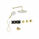 Roca T-Multi Switch 2 Outlet Thermostatic Concealed Shower Valve With Shower Head, Handset And Hose