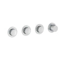 Roca T-Multi Switch 3 Outlet Thermostatic Concealed Shower Valve With Shower Head, Handset And Overflow Bath Filler