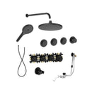 Roca T-Multi Switch 3 Outlet Thermostatic Concealed Shower Valve With Shower Head, Handset And Overflow Bath Filler
