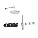 Roca T-Multi Switch 2 Outlet Thermostatic Concealed Shower Valve With Shower Head, Pencil Handset And Hose