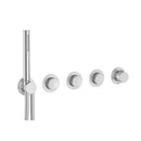 Roca T-Multi Switch 3 Outlet Thermostatic Concealed Shower Valve With Shower Head, Pencil Handset, Hose And Overflow Bath Filler