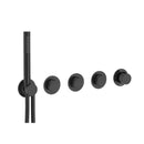 Roca T-Multi Switch 3 Outlet Thermostatic Concealed Shower Valve With Shower Head, Pencil Handset, Hose And Overflow Bath Filler