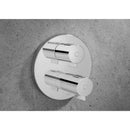 Roca T-500 Round 2 Outlet Thermostatic Concealed Shower Valve With Shower Head, Handset And Holder