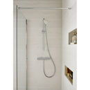 Roca T-500 Round 2 Outlet Thermostatic Concealed Shower Valve With Shower Head, Handset And Holder