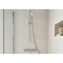 Roca T-500 Round 2 Outlet Thermostatic Concealed Shower Valve With Shower Head, Handset And Holder