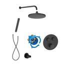 Roca T-3000 Switch Round 2 Outlet Thermostatic Concealed Shower Valve With Shower Head, Handset And Holder