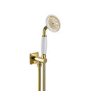 JTP Grosvenor Round Water Outlet with Holder and Slim Handshower - Antique Brass