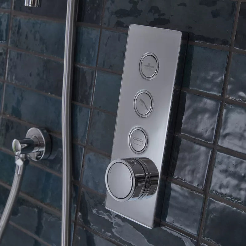 Tavistock Axiom Triple Function Push Button Shower Valve Chrome SAX276