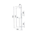 JTP Techno Slider Rail with Single Function Shower Head and shower hose - Chrome