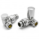 Reina Crova Corner Radiator Valve - Chrome