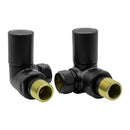 Reina Crova Corner Radiator Valve - Black VLV-CRVK