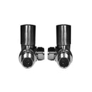 Reina Crova Corner Radiator Valve - Gun Metal