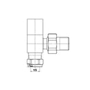 Reina Loge Angled Radiator Valve - Anthracite