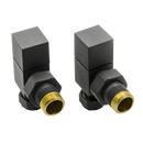 Reina Loge Angled Radiator Valve - Anthracite
