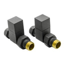 Reina Loge Straight Radiator Valve - Anthracite VLV-LGEAS