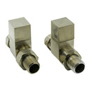 Reina Loge Straight Radiator Valve - Brushed Stainless Steel VLV-LGEBS