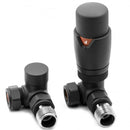 Reina Modal Lockshield Thermostatic Corner Radiator Valve - Anthracite