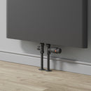 Reina Modal Lockshield Thermostatic Straight Radiator Valve - Anthracite