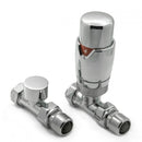Reina Modal Lockshield Thermostatic Straight Radiator Valve - Chrome