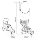 Reina Modal Lockshield Thermostatic Angled Radiator Valve - Oiled Bronze
