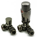 Reina Modal Lockshield Thermostatic Corner Radiator Valve - Oiled Bronze
