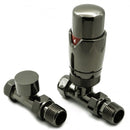 Reina Modal Lockshield Thermostatic Straight Radiator Valve - Oiled Bronze