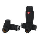 Reina Modal TRV- Dual Fuel Element Corner Valve With Lockshield - Black