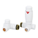 Reina Modal TRV- Dual Fuel Element Corner Valve With Lockshield - White VLV-MDTW