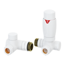 Reina Modal TRV- Dual Fuel Element Corner Valve With Lockshield - White