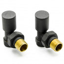 Reina Portland Angled Radiator Valve - Anthracite