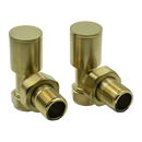 Reina Portland Angled Radiator Valve - Brushed Brass