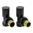 Reina Portland Angled Radiator Valve - Black