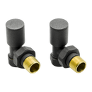 Reina Portland Angled Radiator Valve - Gun Metal