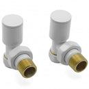 Reina Portland Angled Radiator Valve - White