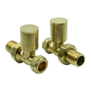 Reina Portland Straight Radiator Valve - Brushed Brass