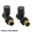 Reina Portland Straight Radiator Valve - Gun Metal