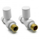 Reina Portland Straight Radiator Valve - White