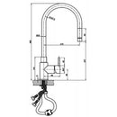 JTP Zecca Kitchen Sink Mixer Tap with Pullout Spout - Stainless Steel