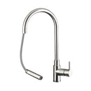 JTP Zecca Kitchen Sink Mixer Tap with Pullout Spout - Stainless Steel