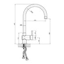 JTP Zeeca Mono Kitchen Sink Mixer Tap - Stainless Steel
