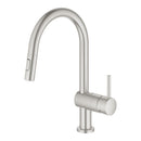 Grohe Minta Touch C-spout pull Out Spray Single Lever Supersteel 31358DC2