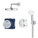 Grohe Grohtherm Perfect Thermostatic Shower Set With Tempesta 210 Overhead 2 Outlet 34727000