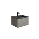 Anas Angel 790x350x475mm Wall Mounted Vanity Unit With Basin - Melamine/Oak AMBIENCE-LEDCAB-80X48-GREYOAK + AMBIENCE-BASIN80X48-GREY