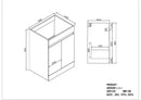 Anas Empire 590x810x445mm Floorstanding Unit Blue 600CAB-LILI-BLUE + THIN600BASIN