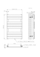 Steel Tower Rail Memphis 500x800mm Matt Black MEM500-800B