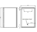 Tavistock Compass Single Cabinet - Gloss Light Grey 500mmx700mm CMCAB475G
