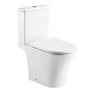 Kameo Rimless Coupled Toilet With Cistern Soft Close Seat Push Button Open Back