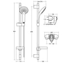 Ideal Standard TREVI CTV Exposed Thermostatic Shower Pack With Extended Lever Chrome A5785AA