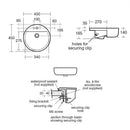 Ideal Standard Concept Sphere 450mm Semi Recessed Basin 1 Tap Hole - White E797901