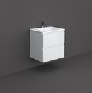 RAK Ceramics Joy 600x610x460mm Wall Hung Vanity Unit With Basin JOYWH060PWH + JOYDI06101WH